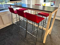 Bartafelset - bestaande uit 6 krukken & bartafel 180x60x110cm