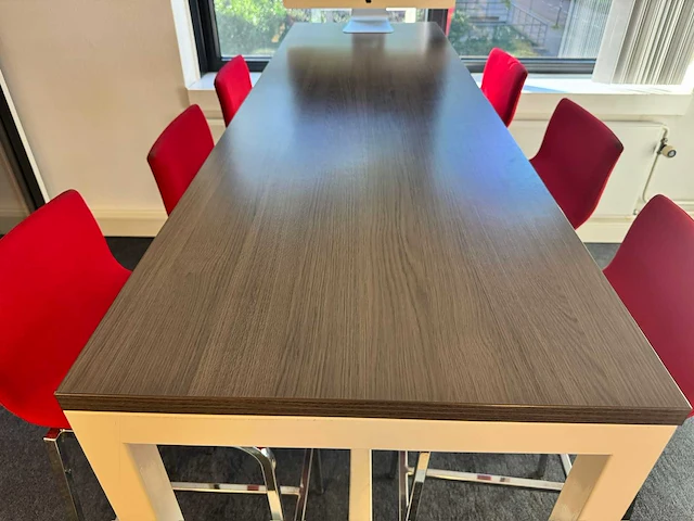 Bartafelset - bestaande uit 6 krukken & bartafel 180x60x110cm - afbeelding 3 van  6