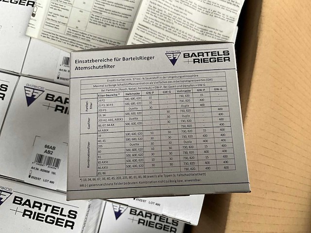 Bartels rieger 66ab ab2 breathing filters (100x) - afbeelding 6 van  9