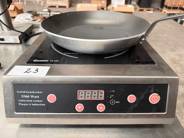 Bartscher - ik 35s - professionele inductiekookplaat 3500w met pan - afbeelding 6 van  8