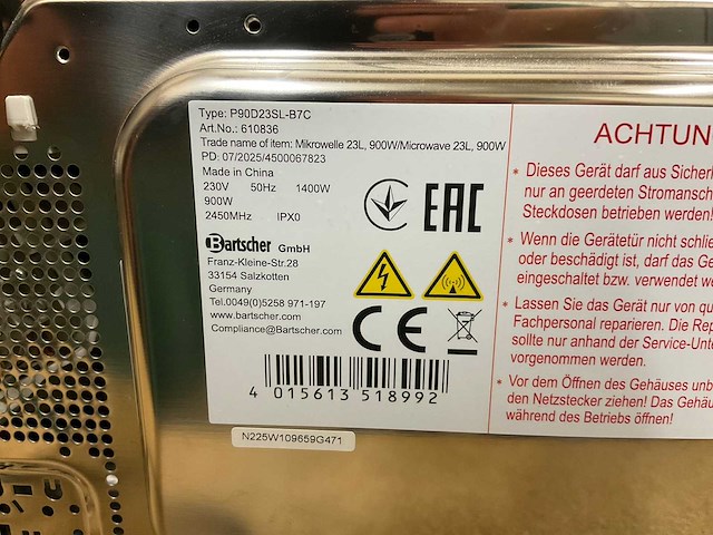 Bartscher magnetron - afbeelding 6 van  6