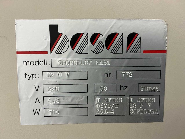 Basan croosflow kast i2c7 laboratoriummeubilair - afbeelding 5 van  5