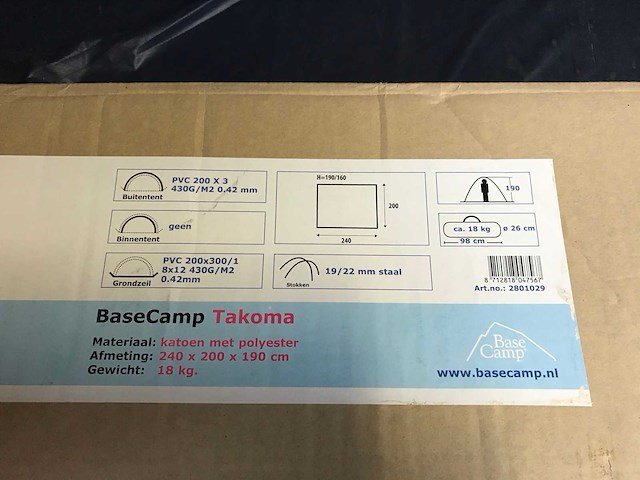 Base-camp takoma schuurtent - afbeelding 3 van  3