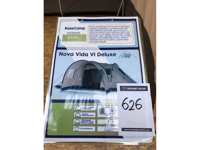Basecamp nova vida vi deluxe kampeertent showroom - afbeelding 6 van  6