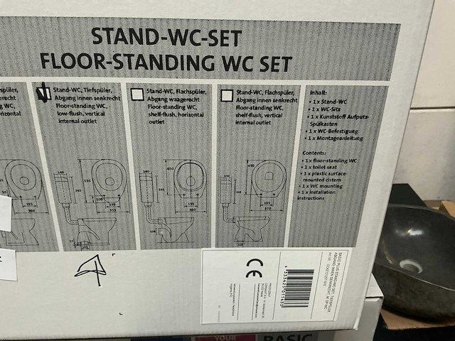 Basic all in one stand wc set - afbeelding 3 van  4