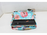 Basil bloom field dubbele fietstas mik 28-35 liter blauw - afbeelding 3 van  4