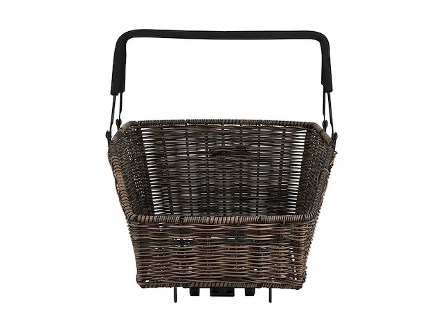 Basil cento rattan look mik 22 liter achtermand bruin - afbeelding 2 van  3