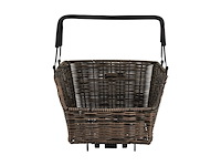 Basil cento rattan look mik 22 liter achtermand bruin - afbeelding 2 van  3