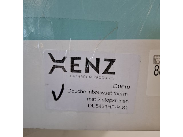 Basisset inbouwthermostaat xenz, duero highflow, goud geborsteld - afbeelding 2 van  2