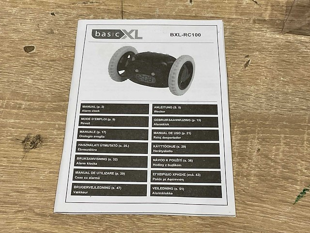 Basisxl alarm klok rijdende wekker - afbeelding 6 van  6