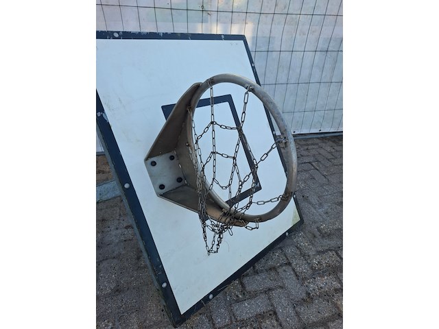 Basketbalnet met paal - afbeelding 3 van  5
