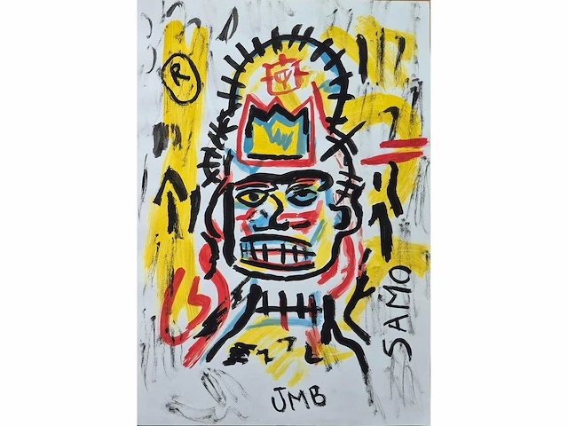 Basquiat-gouache op papier - afbeelding 1 van  3