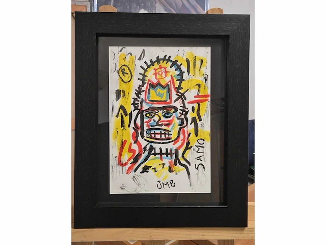 Basquiat-gouache op papier - afbeelding 2 van  3