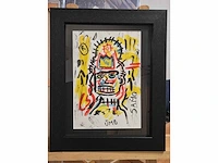 Basquiat-gouache op papier - afbeelding 2 van  3