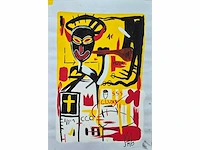 Basquiat-gouache/acryl op papier