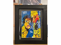 Basquiat-gouache/acryl op papier - afbeelding 2 van  3