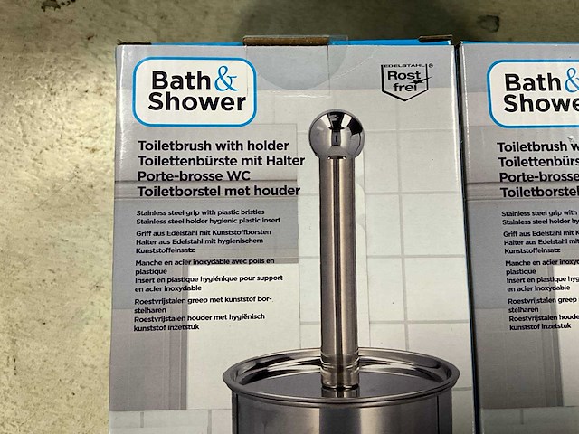 Bath&shower rvs toiletborstel (2x) - afbeelding 2 van  2