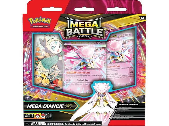 Battle deck pokémon, mega diancie, multicolor - afbeelding 1 van  3