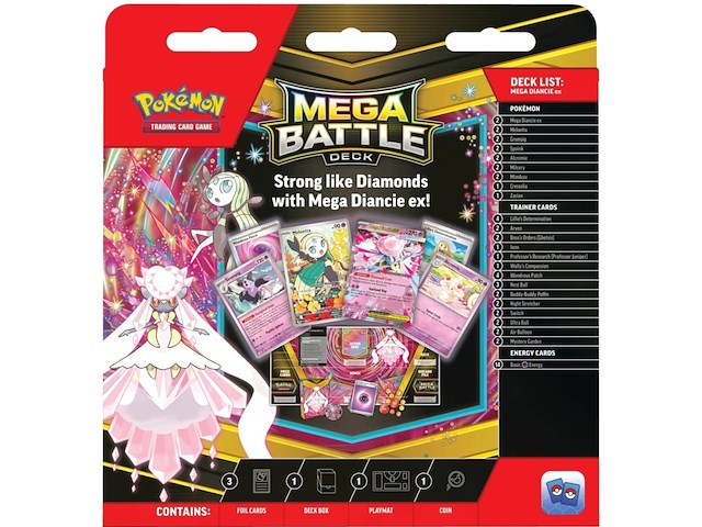 Battle deck pokémon, mega diancie, multicolor - afbeelding 2 van  3