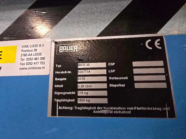 Bauer - 2018 - bkm 30 - kiepcontainer - afbeelding 5 van  5