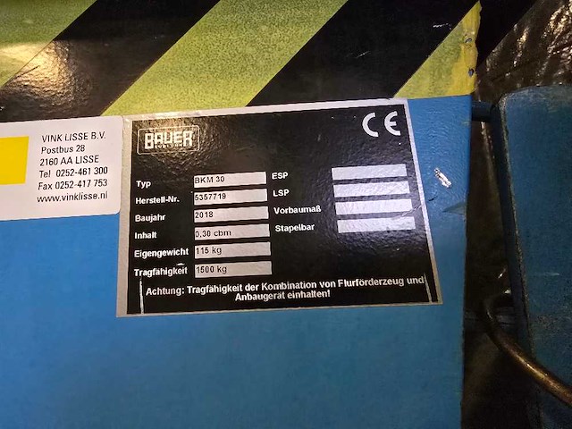 Bauer - 2018 - bkm 30 - kiepcontainer - afbeelding 8 van  8