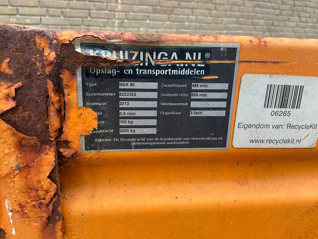 Bauer bsk90 stapelbare kiepbak (2x) - afbeelding 5 van  7