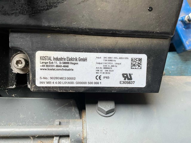 Bauer elektromotor met reductiekast (3x) - afbeelding 2 van  5