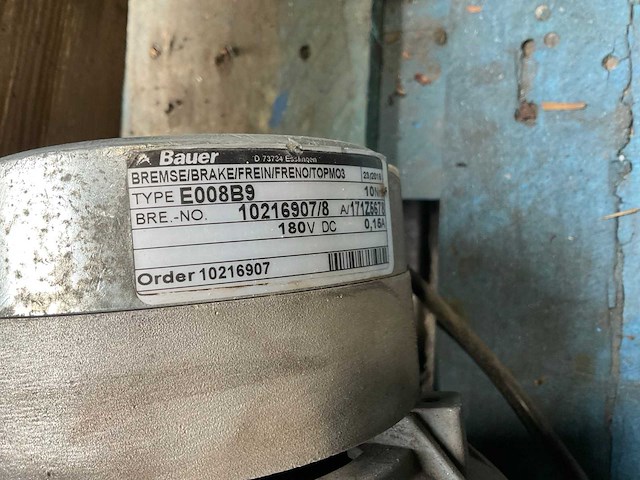 Bauer elektromotor met reductiekast (3x) - afbeelding 3 van  5