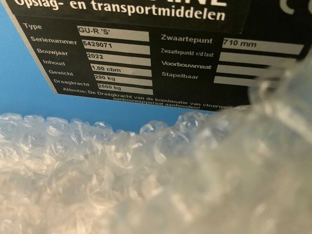 Bauer / kruizinga gu-r s verrijdbare kantelbare afvalbak - ongebruikt - afbeelding 4 van  8