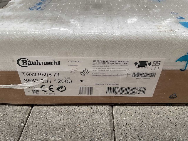 Bauknecht - tgw 6595 in - kookplaat - afbeelding 1 van  1
