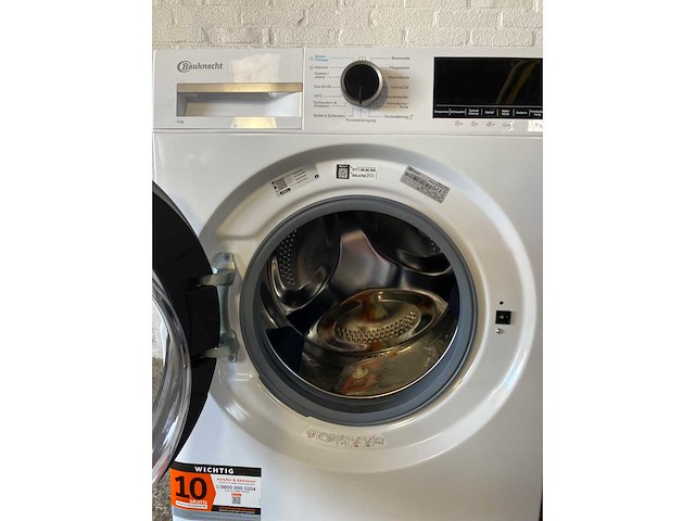 Bauknecht b wm 9a9 bs wasmachine voorlader 9 kg 1400 rpm wit duits display - afbeelding 2 van  5