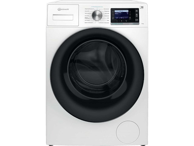 Bauknecht b6r 88e silence de wasmachine 8 kg 1400 tpm – voorlader, steam duits display - afbeelding 1 van  6