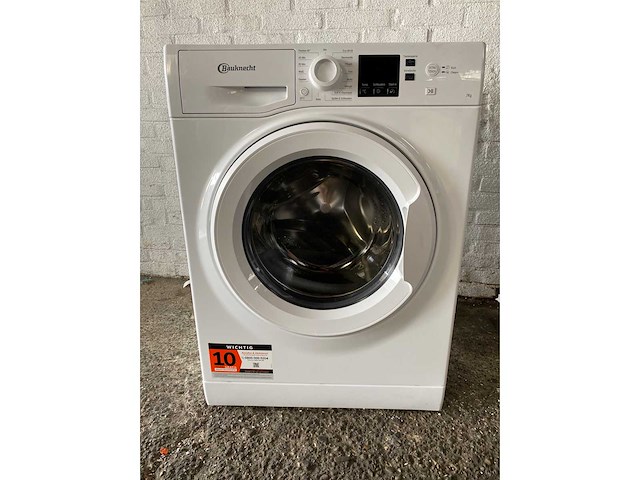 Bauknecht bw 719 a wasmachine voorlader 7 kg 1400 rpm wit duits display - afbeelding 2 van  7