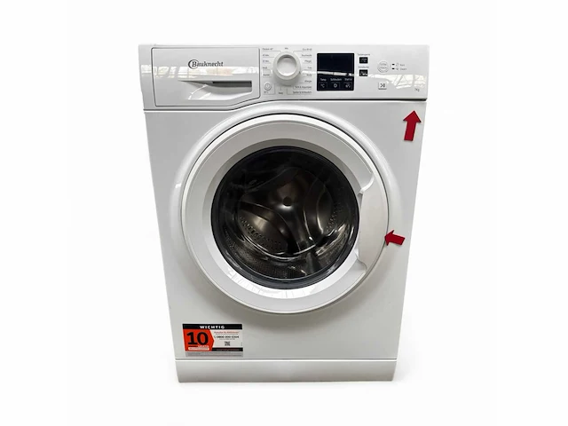 Bauknecht bw 719 a wasmachine voorlader 7 kg 1400 rpm wit duits display - afbeelding 2 van  7