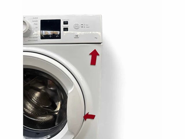 Bauknecht bw 719 a wasmachine voorlader 7 kg 1400 rpm wit duits display - afbeelding 4 van  7
