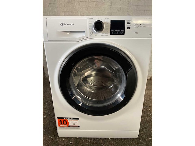 Bauknecht super eco 845 a wasmachine 8 kg 1400 tpm – voorlader, energieklasse a, wit, duits display - afbeelding 1 van  5