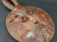 Baule goli houten masker . uit ivoorkust. - afbeelding 2 van  5