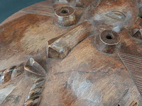 Baule goli houten masker . uit ivoorkust. - afbeelding 4 van  5