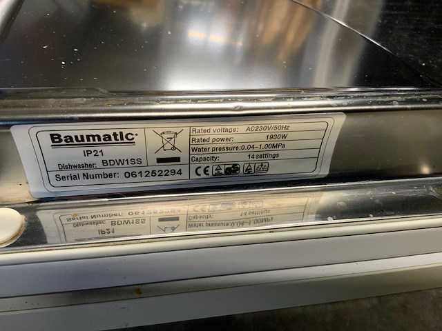 Baumatic bdw1ss vaatwasser - afbeelding 5 van  8