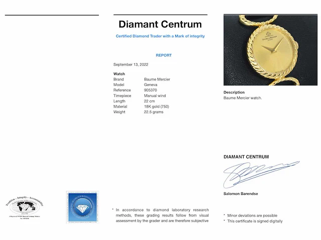 Baume & mercier horloge - afbeelding 2 van  10