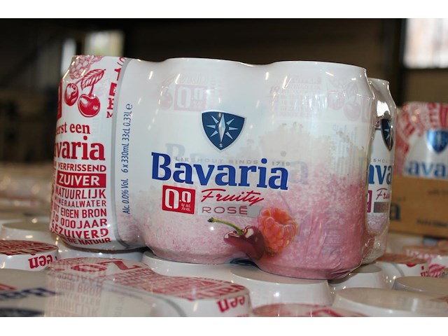 Bavaria 0,0 fruity rose. 440 sixpacks. 2640 blikken. tht 1-2025. bod is inclusief 396 euro statiegeldwaarde - afbeelding 3 van  3