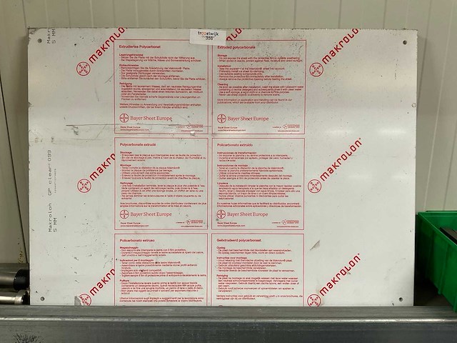 Bayer makrolon plaatmateriaal (4x) - afbeelding 1 van  1