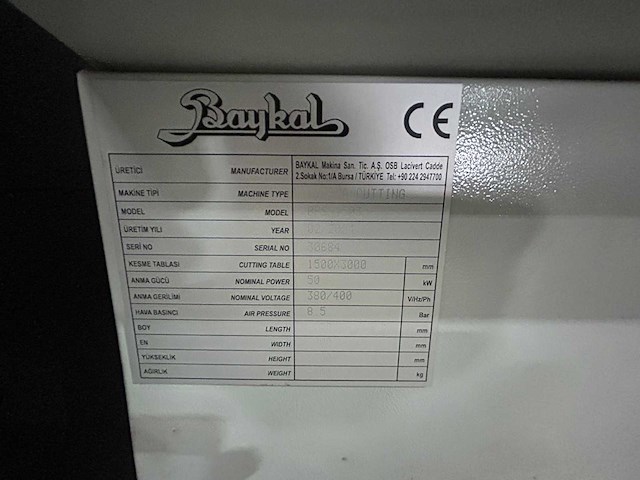 Baykal - 2024 - bps 1503 - plasmasnijmachine - afbeelding 19 van  22