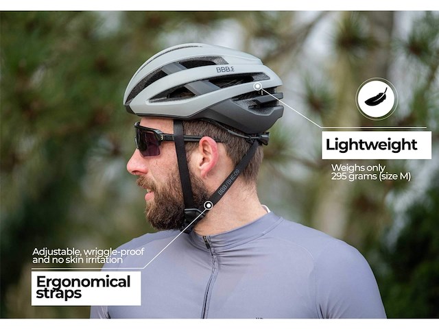 Bbb cycling maestro fietshelm verstelbaamat grijs maat m - afbeelding 4 van  6