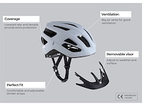 Bbb cycling racefiets helm kite 2.0 mat wit s bhe29b - afbeelding 2 van  3