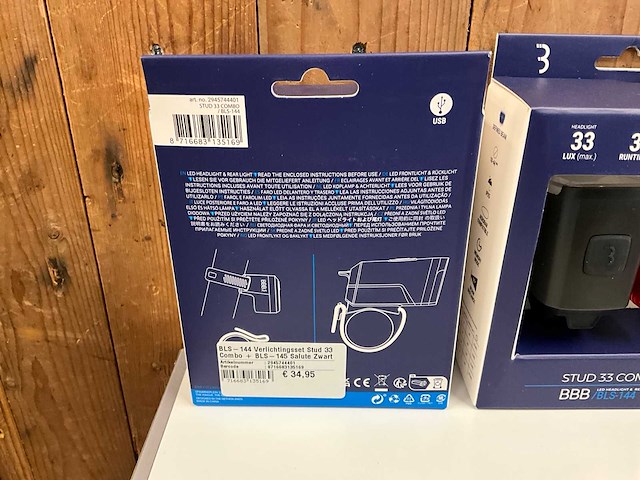Bbb stud 33 combo fietsverlichting (2x) - afbeelding 2 van  4