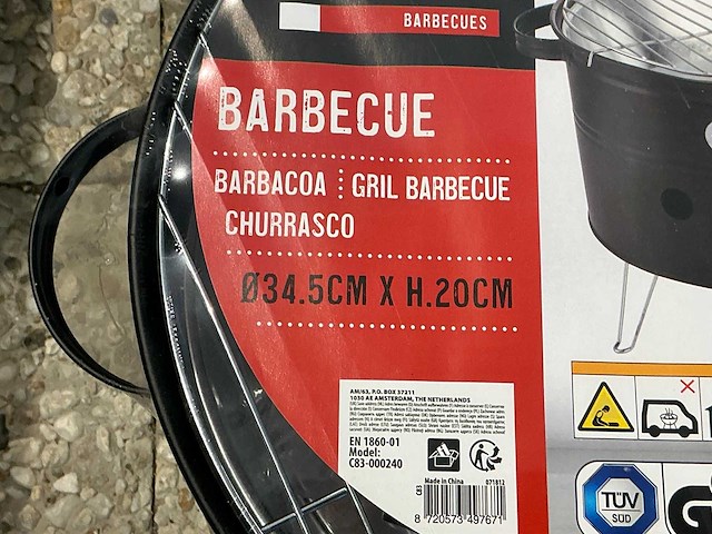 Bbq barbecues gril barbecue ø34,5cm (2x) - afbeelding 3 van  4