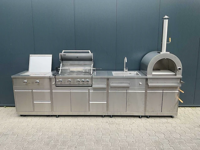 Bbq burner-grill-wasbak-pizza buitenkeuken - afbeelding 1 van  22