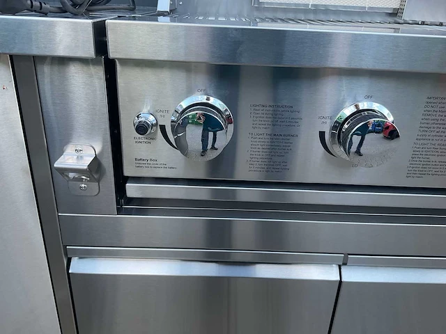 Bbq burner-hoek-grill-wasbak-pizza buitenkeuken - afbeelding 7 van  32