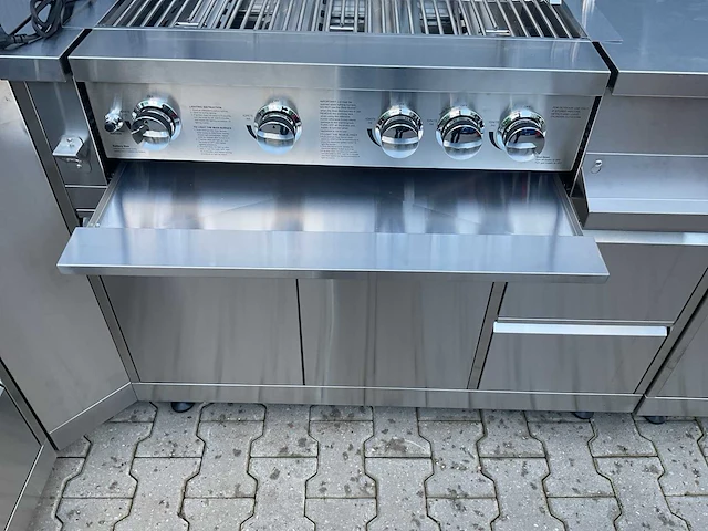 Bbq burner-hoek-grill-wasbak-pizza buitenkeuken - afbeelding 10 van  32